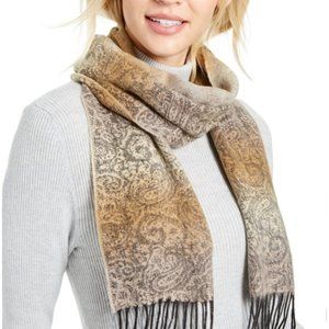Cejon Ombre Luxurious Fringe Brown Italian Scarf